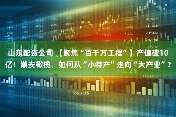 山东配资公司 【聚焦“百千万工程”】产值破10亿！潮安橄榄，如何从“小特产”走向“大产业”？